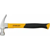 This 16 oz steel straight-claw hammer features a smooth face for reduced marring on work surfaces. The fiberglass handle with ribbed grip provides control during driving and pulling tasks. Suitable for general construction, framing, and demolition applications
