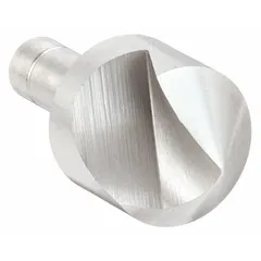 This KEO countersink features a 90° included angle and a single-flute design for fast cutting. Made from cobalt steel, it has a 5/8 in body diameter. It is used to create conical recesses for flat-head screws and for deburring or chamfering holes in metalworking applications.