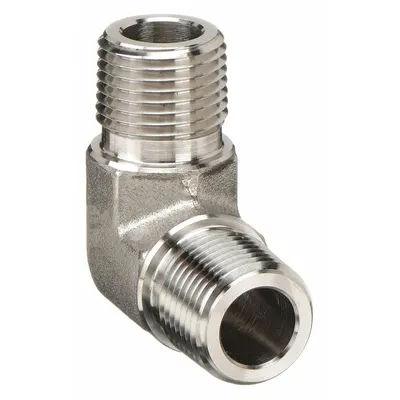 PARKER Metal Pipe Elbow: 90° Elbow, 316 Stainless Steel, 1/2 in x 1/2 in, 5,800 psi - Extreme Pressure Instrumentation Pipe Fittings