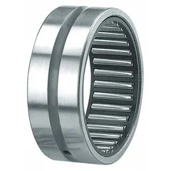 Single-row, open-configuration needle roller bearing with a 35 mm bore, 45 mm outer diameter, and 20 mm width. Constructed from alloy steel, this metric NK design bearing supports radial loads in compact spaces. Suitable for applications such as gearboxes, pumps, and industrial machinery where high load capacity and slim cross-section are required.