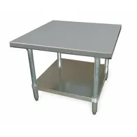 APPROVED VENDOR Work Table: Fixed Ht, Stainless Steel, 36 in x 30 in, 600 lb Overall Load Capacity