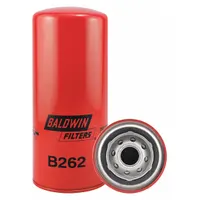 BALDWIN FILTERS Oil Filter: B262, LF4054, 1-12 Thread Size, 8 3/4 in Overall Ht, Oil, Cellulose