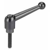 KIPP Adjustable Handle: Zinc w/ Steel Thread, 5/16"-18, 79 mm Lg (MPN K0116.3A31X25)