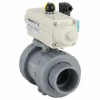 HAYWARD FLOW CONTROL Pneumatically Actuated Two-Way Ball Valve: 2 in, CPVC, Air to Spring (MPN PSSTBH220STEA9)