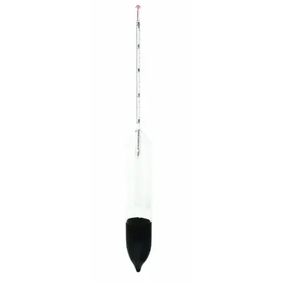 VEE GEE Alcoholometer: Alcohol Proof Plain Form, 0/20% Range, 0.2% Scale Divisions - Alcoholometers