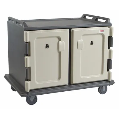 CAMBRO EAMDC1520S20191 Polyethylene Meal Delivery Cart, 20 Trays, Gray - Polyethylene Meal Delivery Carts