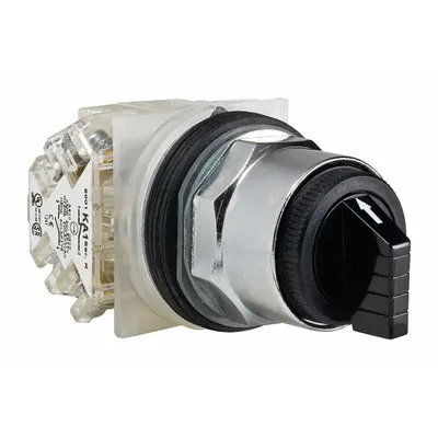 SCHNEIDER Selector Switch: 30 mm Panel Mounting Size, 3 Positions, Short Lever, DPDT - Selector Switches