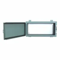 HAMMOND Electrical Enclosure: Steel, 12 in x 24 in x 6 in, NEMA 12/13, w/Panel, Solid Cover, Hinged (MPN 1418A6)