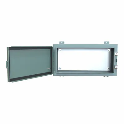 HAMMOND Electrical Enclosure: Steel, 12 in x 24 in x 6 in, NEMA 12/13, w/Panel - Steel Dust-Tight Enclosures