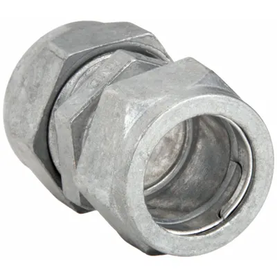 RACO Compression Conduit Coupling: Zinc, 1/2 in Trade Size, 1 11/16 in Overall Lg - Compression Conduit Couplings