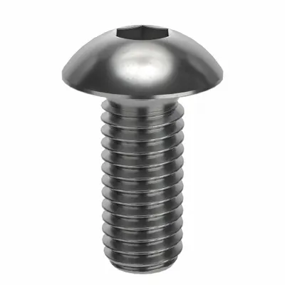 FOREVERBOLT Socket Head Cap Screw: M5x0.80 Thread Size, 12 mm Lg, Button, NL-19, Stainless Steel - Button Head Socket Cap Screws