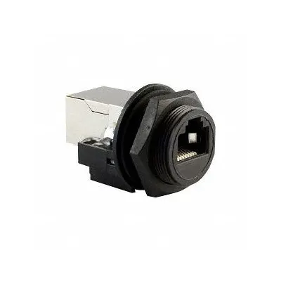 FINECABLES Connector: Cat5e/Cat6, Industrial, Panel, Female, Phosphor Bronze, IP67 - Device-Side RJ45 Connectors & Couplers
