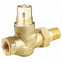 Hydronic Globe Valve: 2-Way, 4 CV Flow, 1/2 in Female/Male NPT, Brass Body, Stainless Steel Stem, NO (MPN 599-02042)