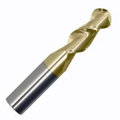This carbide ball end mill is designed for machining aluminum and non-ferrous materials. The ZrN coating reduces built-up edge and improves chip evacuation. With a 3/8" mill diameter, 1-1/2" length of cut, and 4" overall length, it is suited for high-speed contouring, slotting, and profiling applications.