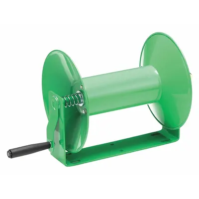 SPEEDAIRE Hand Crank Hose Reel: 100 ft (3/8 in I.D.), 22 in L x 10 5/8 in W x 11 5/8 in H - Lightweight Hand-Crank Hose Reels with U-Base