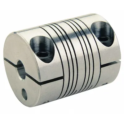 RULAND MANUFACTURING Motion Control Coupling: 3° Angular Misalignment, 5 mm Bore Dia 1, Clamp On - High-Precision Clamp-On Beam Shaft Couplings