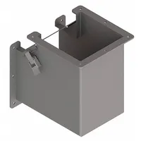 Wireway 90 Degree Elbow: 6 in Wd, 6 in Ht, 6 in, Hinged Cover with Quick-Release Latches, Steel (MPN F66LE9B)
