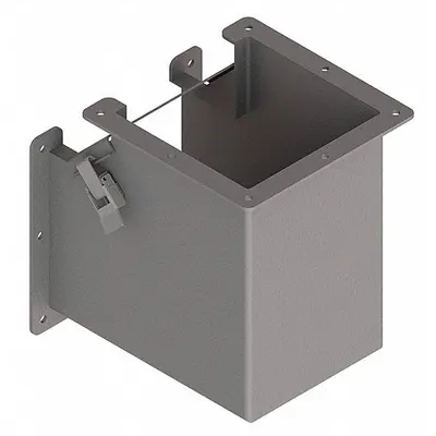 HOFFMAN Wireway 90 Degree Elbow: 6 in Wd, 6 in Ht, 6 in, Hinged Cover with Quick-Release Latches - 90 Degree Elbows for Dust-Tight Wireways