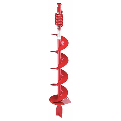 ECHO Earth Auger: 34 in Overall Lg, 6 in Overall Dia, Steel, Powder Coated - Earth Auger Bits