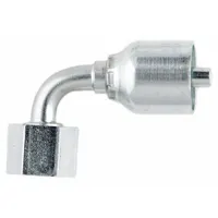 PARKER Hydraulic Crimp Fitting: Steel x Steel, 90° Elbow, -8 For Hose Dash Size, Female x Genderless (MPN 1C543-15-8)