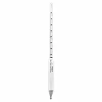 Specific Gravity Hydrometer: Baume Plain Form, 0/35, 0.5, Glass, +/-0.5°, 12 in Overall Ht (MPN 6609-10)