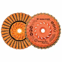 WALTER SURFACE TECHNOLOGIES Flap Disc: Type 27, 4-1/2" x 5/8"-11, Ceramic, 80 Grit, Cloth Bk (MPN 15I451)