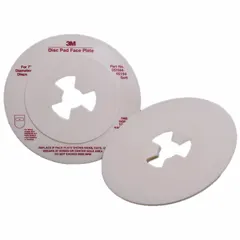 This 3M smooth fiber disc pad face plate is designed for use with compatible disc pads in surface finishing applications. It provides a soft, white backing to support sanding, blending, and finishing tasks. Supplied in a 10-pack, each plate measures 7 inches in diameter and 9 3/16 inches in height.