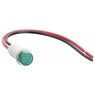 Dayton Raised Panel Light: 12 mm Panel Mounting Hole Dia, LED - LED Indicator Pilot Lights