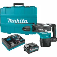 MAKITA Rotary Hammer Kit: D-Handle, 40V DC, SDS-Max, 1 9/16 in max, 4.0 Ah, 8.4 ft-lb, 2,900 bpm (MPN GRH05M1)