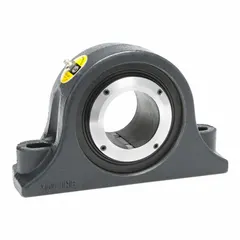 This fixed pillow block spherical roller bearing from MOLINE BEARING features a cast iron housing with two mounting holes and accepts a 5/8 in mounting bolt. It has a maximum speed of 2,150 RPM. Suitable for supporting rotating shafts in applications such as conveyors, fans, and material handling systems.