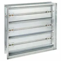 23.75"H-W 5"L GStl Volume Control Dampr: 5 in L, 23 3/4 in H, 23 3/4 in W, Hat Channel, Single