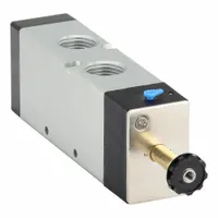 Solenoid Air Control Valve: Four-Way / Two-Position, DIN Solenoid Connector, Aluminum, Spring Return (MPN M214SS-000-N)