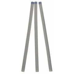 Clear hot melt adhesive sticks with a diameter of 7/16 in and length of 10 in. Melting temperature of 176°F. Bonds wood, fabric, and foam. Suitable for general purpose bonding in light assembly, crafting, and repair tasks. Pack of 12 sticks.