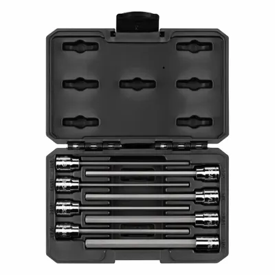 TEKTON Socket Bit Set: 1 - 25 Pieces, 3/8 in Drive Size, 8 Pieces - Hex Bit Socket Sets