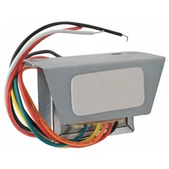 The SPECO TECHNOLOGIES T7020 is a line transformer for speakers, featuring color-coded taps for 5, 10, 15, and 20 W power selection. It is used in commercial audio systems to match speaker impedance to a constant voltage line, enabling efficient power distribution across multiple speakers.