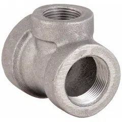 Threaded x Threaded x Threaded tee fitting for low-pressure piping systems. Made of Class 125 cast iron with a maximum operating pressure of 175 psi @ -20° to 150°F. Used to branch or combine flow in water, steam, or gas lines.