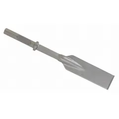 Chisel bit for breaker and demolition hammers with 1 1/8 in shank diameter and 22 1/2 in overall length. Designed for asphalt breaking and chipping in road work and construction applications.