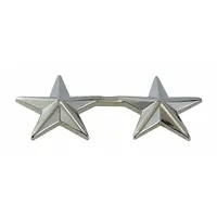 HEROS PRIDE Metal Rank Insignia: (2) Stars, 5/8 in, Silver, Metal, Clutch Pin, Rank Insignia, 1 PR (MPN 4491N)