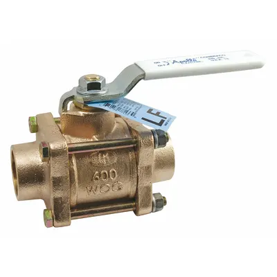 APOLLO 82LF24801 Bronze Ball Valve, 2 in, Sweat x Sweat, Full Port, Lever Handle - Bronze Ball Valves