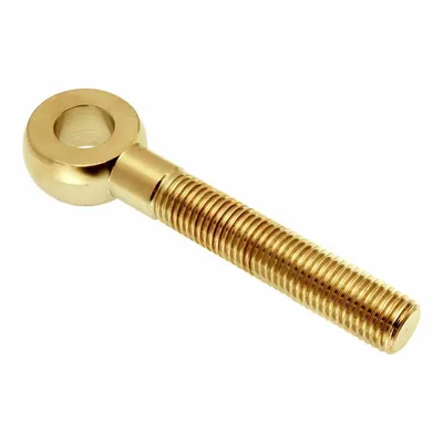 AMPG Fixed Rod End: Brass, Plain, 8 in Hole Center-to-End Lg, Right Hand - Brass Male Threaded Fixed Rod Ends