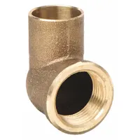 NIBCO Sweat Fitting Elbow: 1 in CTS x 1 in Pipe, Cup x FNPT, Cast Copper (MPN 7073LF-1)