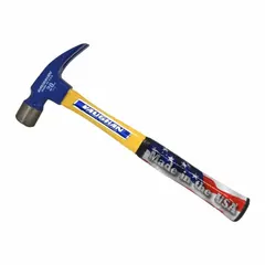 This 20 oz straight-claw hammer features a rust-resistant steel head and a textured-grip fiberglass handle. With a 1 in face diameter and 14 in overall length, it is suited for framing, demolition, and general construction tasks.