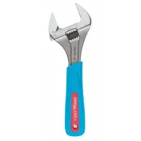 CHANNELLOCK Adjustable Wrench: Alloy Steel, Chrome, 8 in Overall Lg, 1 1/2 in Jaw Capacity (MPN 8WCB)
