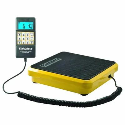 FIELDPIECE Charging Scale: 110 lb Max, Wired Handset Display - Electronic Refrigerant Scales