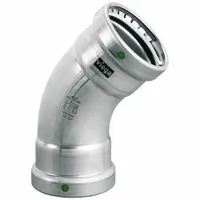 VIEGA MEGAPRESS Crimp Elbow Fitting: 2 1/2 in Pipe x 2 1/2 in Pipe Size, Press-fit x Press-fit, EPDM (MPN 90530)