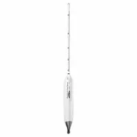 Alcoholometer: Alcohol Proof Plain Form, 185/206% Range, 0.2% Scale Divisions, Glass, +/-0.2 (MPN 6613-R)