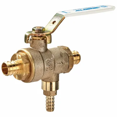 Watts Ball And Relief Valve: PEX x PEX, 3/4 in x 3/4 in, Bronze, 400 psi Max. Op Pressure - Non-Code Air, Inert Gas & Liquids Pressure Relief Valves