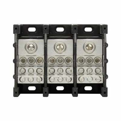 BUSSMANN Power Distribution Block: Open, Lug, Lug - Open Blocks with Lugs