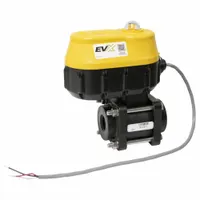 BANJO Electrically Actuated Two-Way Ball Valve: 3/4 in Nominal Valve Size, 24V DC, Three-Piece, NPT (MPN EVX07124)