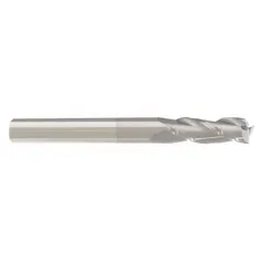 This carbide square end mill features a TiCN coating for wear resistance and a 3-flute design for efficient chip evacuation. With a 7/16" cutting diameter, 1" length of cut, and 2-3/4" overall length, it is suited for general-purpose milling of ferrous materials such as steel, stainless steel, and cast iron. Typical applications include slotting, profiling, and contouring.